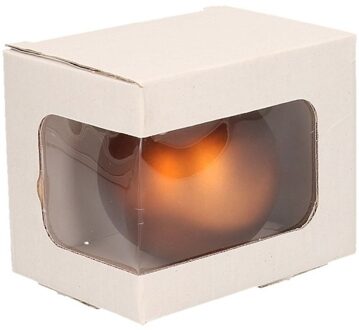 Shoppartners 10x Kerstbal verpakken doosje met venster 12 x 9 x 10 cm Wit