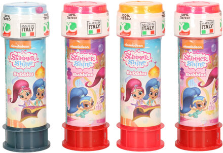 Shoppartners 10x Shimmer and Shine bellenblaas flesjes met bal spelletje in dop 60 ml voor kinderen