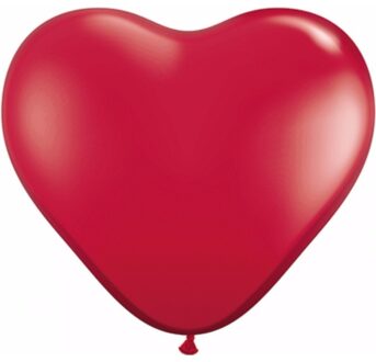 Shoppartners 15x Hartjes vorm ballonnen rood 15 cm