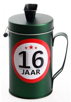 Shoppartners 16 jaar kado spaarpot/ collectebus - Fopartikelen Multikleur