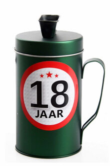 Shoppartners 18 jaar kado spaarpot/ collectebus - Fopartikelen Multikleur