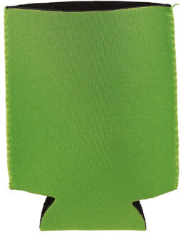 Shoppartners 1x blikjes koeler - koelhoud hoesje - bierblik hoesje - groen - Frisdrank/bier blikjes koel houden Lime