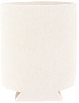 Shoppartners 1x blikjes koeler - koelhoud hoesje - bierblik hoesje - wit - Frisdrank/bier blikjes koel houden