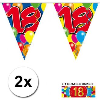 Shoppartners 2 Vlaggenlijnen 18 jaar met gratis sticker