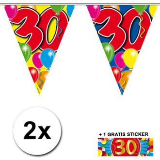 Shoppartners 2 Vlaggenlijnen 30 jaar met gratis sticker