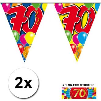 Shoppartners 2 Vlaggenlijnen 70 jaar met gratis sticker