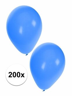 Shoppartners 200x Blauwe feest ballonnen - Ballonnen