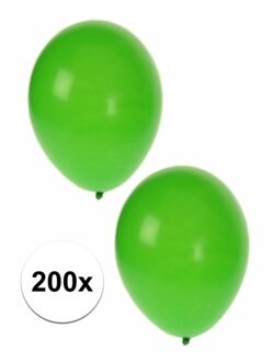 Shoppartners 200x Groene feest ballonnen - Ballonnen