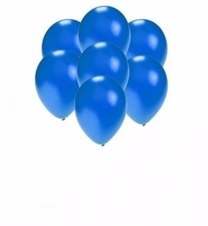 Shoppartners 200x Mini ballonnen blauw metallic - Ballonnen