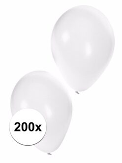 Shoppartners 200x witte feest ballonnen - Ballonnen