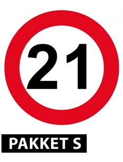 Shoppartners 21 jaar feestartikelen pakket klein