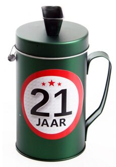 Shoppartners 21 jaar kado spaarpot/ collectebus - Fopartikelen Multikleur