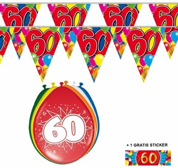 Shoppartners 2x 60 jaar vlaggenlijn + ballonnen