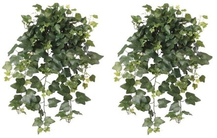 Shoppartners 2x Groene Hedera Helix/klimop kunstplant 65 cm voor buiten