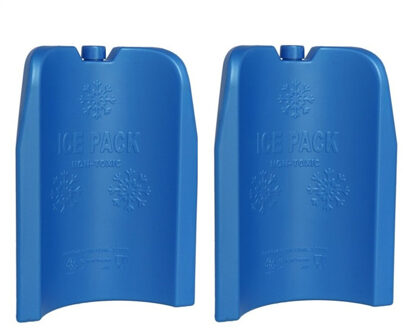 Shoppartners 2x stuks koelelementen fles 300 ml 12 x 17 cm blauw - Koelelementen