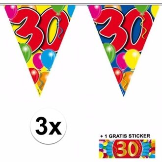 Shoppartners 3 Vlaggenlijnen 30 jaar met gratis sticker