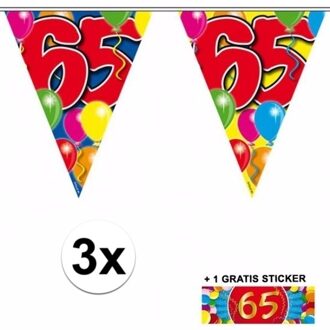 Shoppartners 3 Vlaggenlijnen 65 jaar met gratis sticker