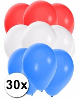 Shoppartners 30 stuks party ballonnen in de Nederlandse kleuren Multi