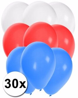 Shoppartners 30 stuks party ballonnen in de Sloveense kleuren Multi