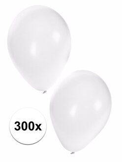 Shoppartners 300x witte feest ballonnen - Ballonnen