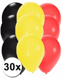 Shoppartners 30x Ballonnen in Belgische kleuren