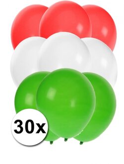 Shoppartners 30x ballonnen in hongaarse kleuren