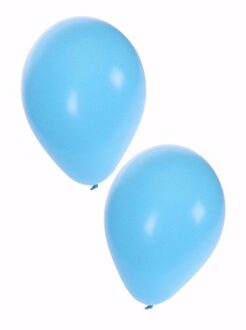 Shoppartners 30x stuks lichtblauwe ballonnen 25 cm - Geboorte - Jongen geboren - Babyshower - Feestartikelen/versieringen