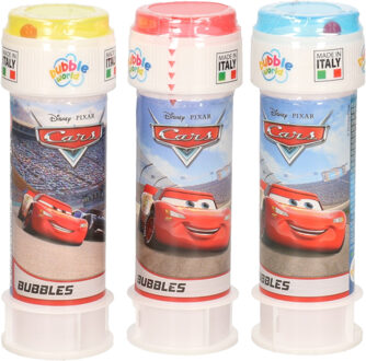 Shoppartners 3x Disney Cars bellenblaas flesjes met bal spelletje in dop 60 ml voor kinderen