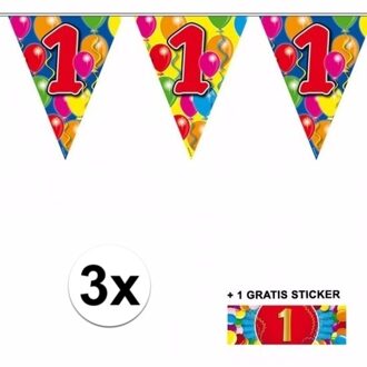 Shoppartners 3x vlaggenlijn 1 jaar met gratis sticker