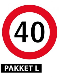 Shoppartners 40 jaar decoratie pakket groot Multi