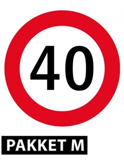 Shoppartners 40 jaar feestartikelen pakket middel - Feestpakketten