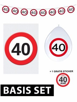 Shoppartners 40 jaar stopbord versiering basis set