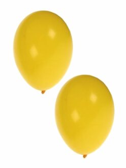 Shoppartners 40x stuks gele party ballonnen 27 cm - Verjaardag feestartikelen/versieringen