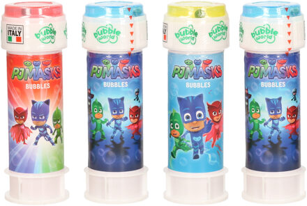 Shoppartners 4x Disney PJ Masks bellenblaas flesjes met bal spelletje in dop 60 ml voor kinderen