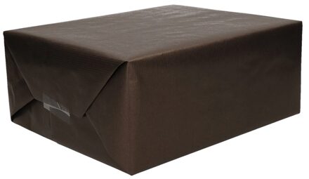 Shoppartners 4x stuks rollen Kraft inpakpapier zwart 200 x 70 cm
