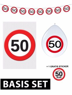 Shoppartners 50 jaar stopbord versiering basis set