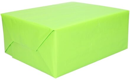 Shoppartners 5x rollen inpakpapier/cadeaupapier lichtgevend groen 200 x 70 cm op rol