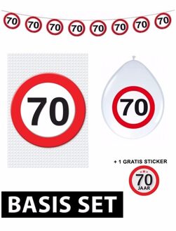 Shoppartners 70 jaar stopbord versiering basis set