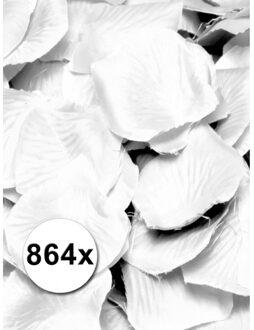 Shoppartners 864 witte rozenblaadjes pakket