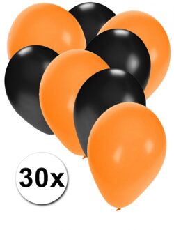 Shoppartners Ballonnen oranje en zwart 30x