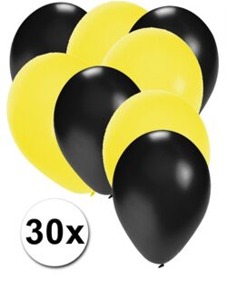 Shoppartners Ballonnen zwart en geel 30x