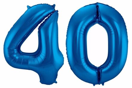 Shoppartners Blauwe folie ballonnen 40 jaar