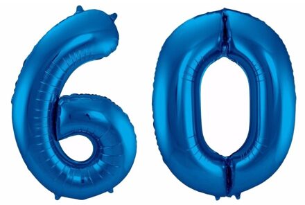 Shoppartners Blauwe folie ballonnen 60 jaar