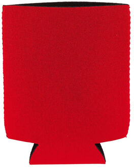 Shoppartners Blikjes koeler - 1x - koelhoud hoesje - bierblik hoesje - rood - Frisdrank/bier blikjes koel houden