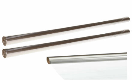 Shoppartners Cadeaufolie/inpakfolie - 3x stuks - 70 x 200 cm - transparant