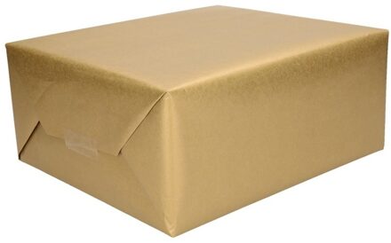 Shoppartners Cadeaupapier goud kleurig - 500 x 50 cm - kadopapier / inpakpapier - 60 grams
