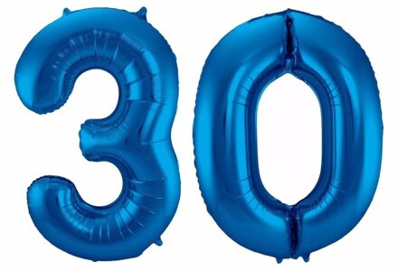 Shoppartners Cijfer ballonnen 30 jaar 86 cm