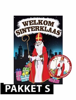 Shoppartners Deurposter met 50 onderzetters Sinterklaas