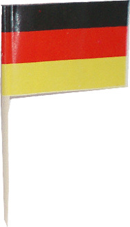 Shoppartners Duitsland vlaggetjes prikkers 150x stuks - Cocktailprikkers