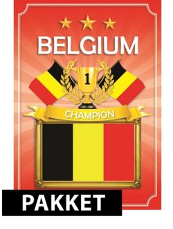 Shoppartners EK/WK Belgie feestartikelen pakket Multi
